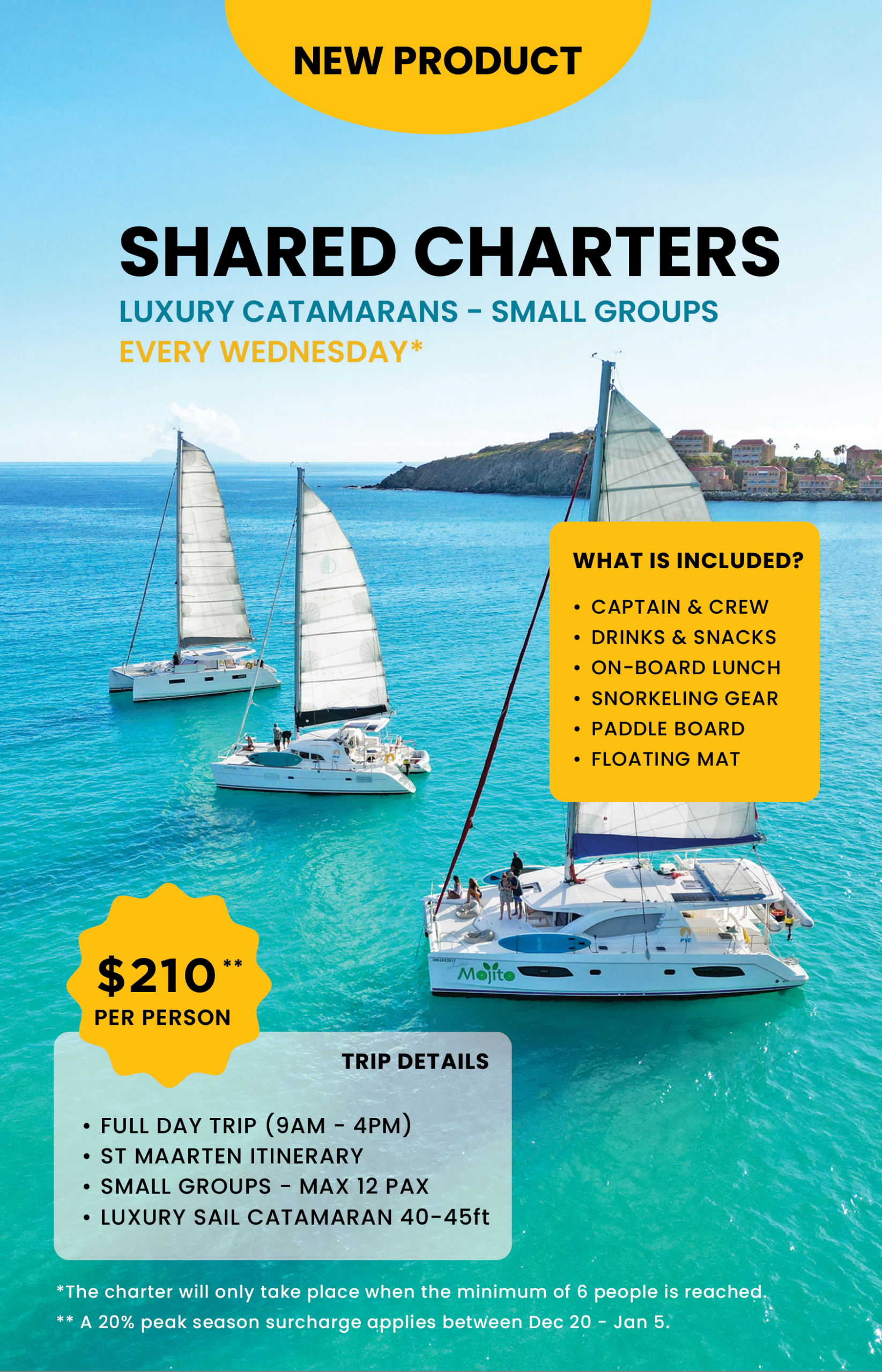 Group Charter Shared Boat Charter Catamaran Boat Trip